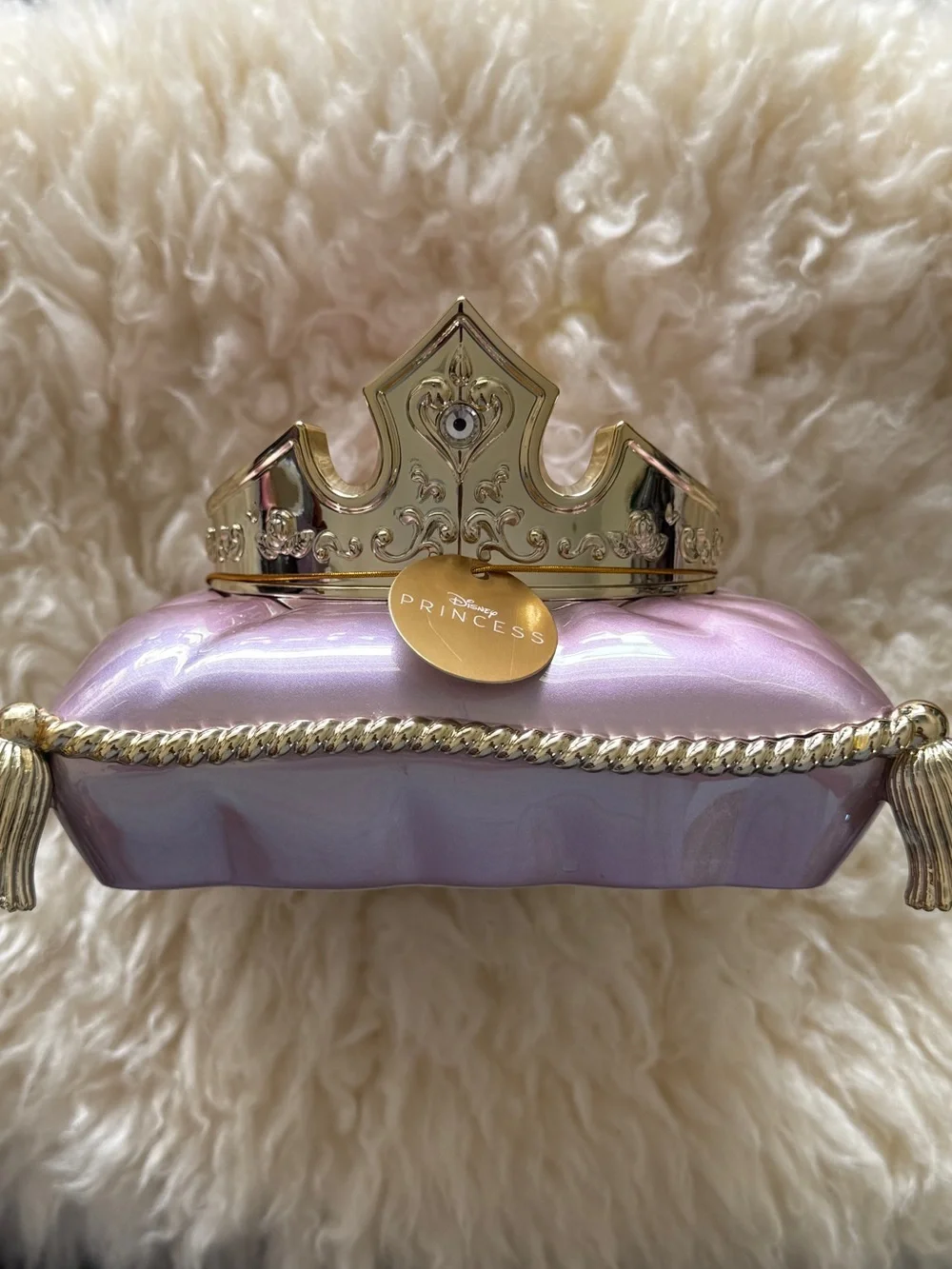 New BBW x Disney Princess Aurora Gold Crown Pillow 3-Wicked Candle Holder